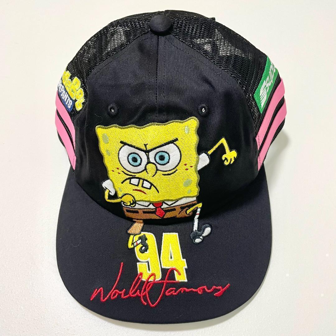 Supreme シュプリーム スポンジボブ コラボ キャップ 帽子 メッシュ 黒