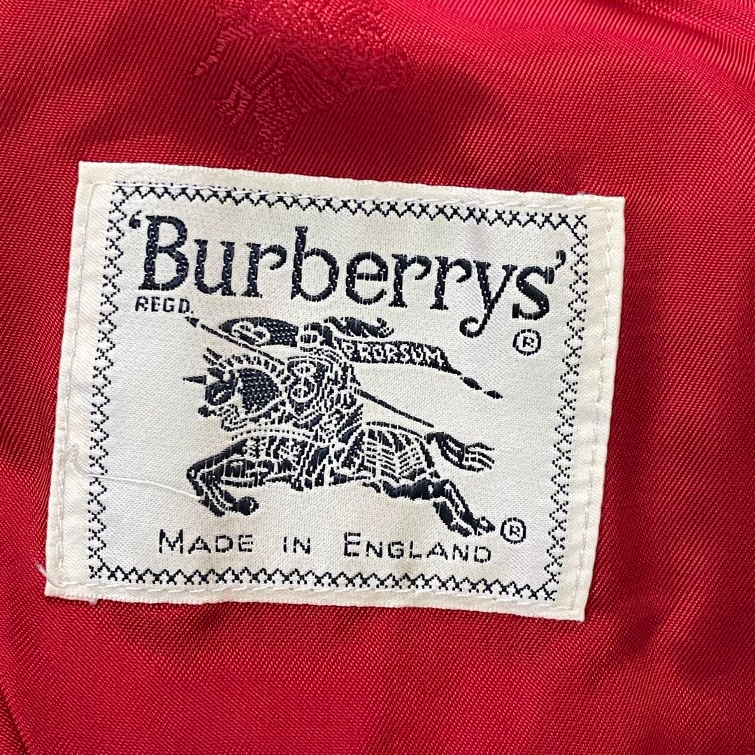 極美品　BURBERRY 金ボタン　赤いダブルブレストテーラードジャケット