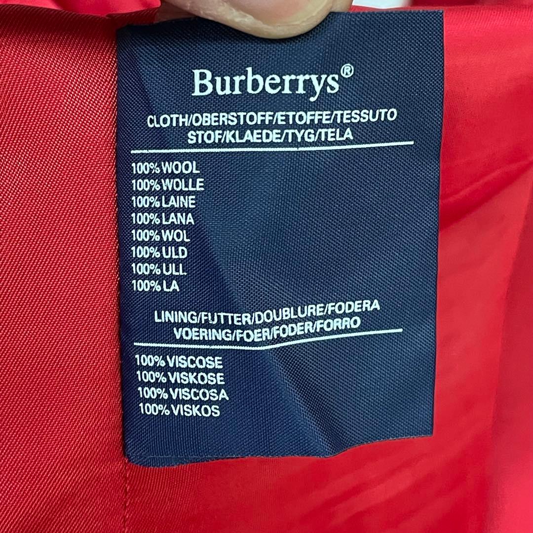 極美品　BURBERRY 金ボタン　赤いダブルブレストテーラードジャケット