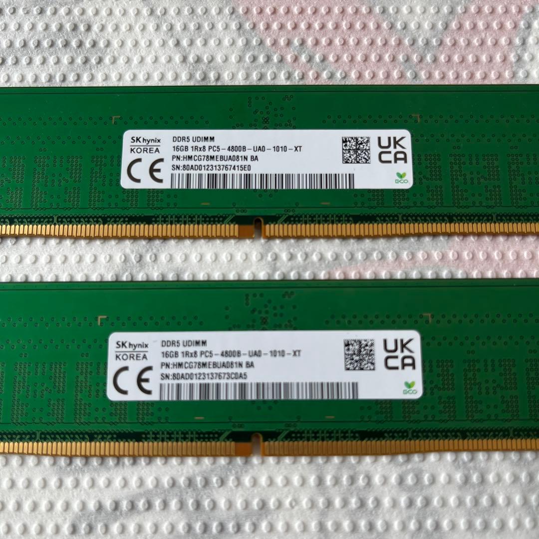 SK hynix 32GB DDR5 4800MHz メモリ