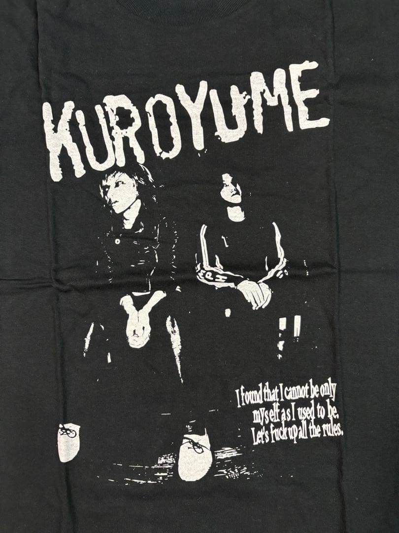 黒夢 Tシャツ 黒白 M