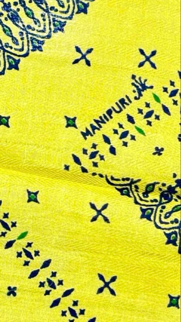新品未使用manipuri ドローバンダナリネンコットンシルク