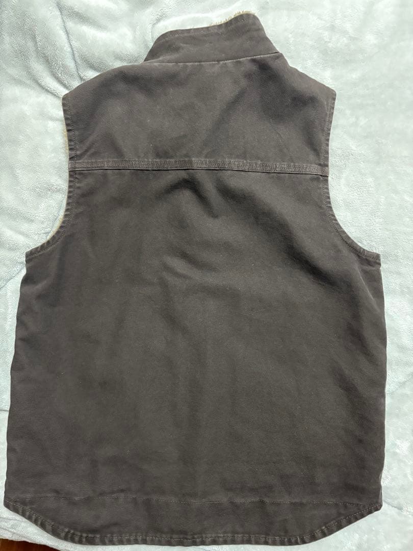 Carhart カーハート 裏ボア レザーロゴ ダックベスト ブラウン 清春着