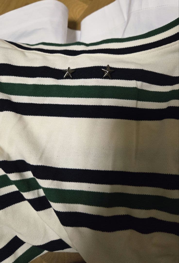 bibiy ボーダー フリル Tシャツ