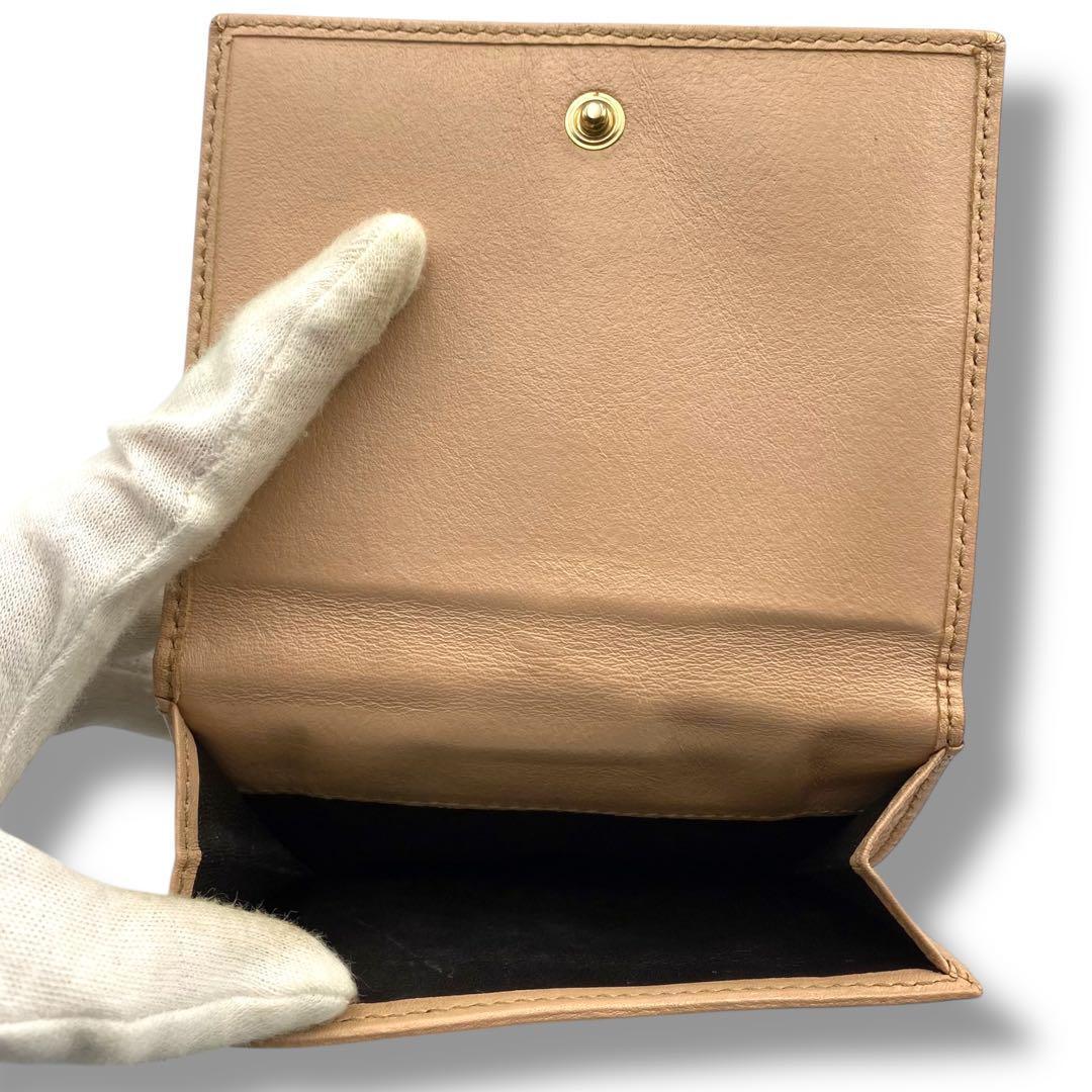 美品 GUCCI グッチ 二つ折り財布 キャンバス レザー GGスプリーム