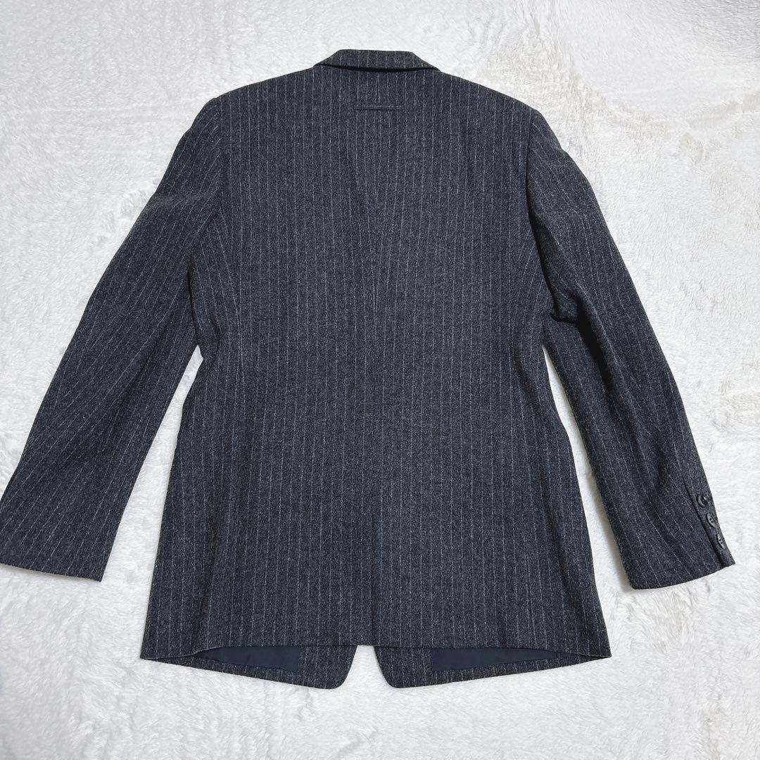【美品】　ジャンポールゴルチェオム　ジャケット グレー　ストライプ　3ボタン