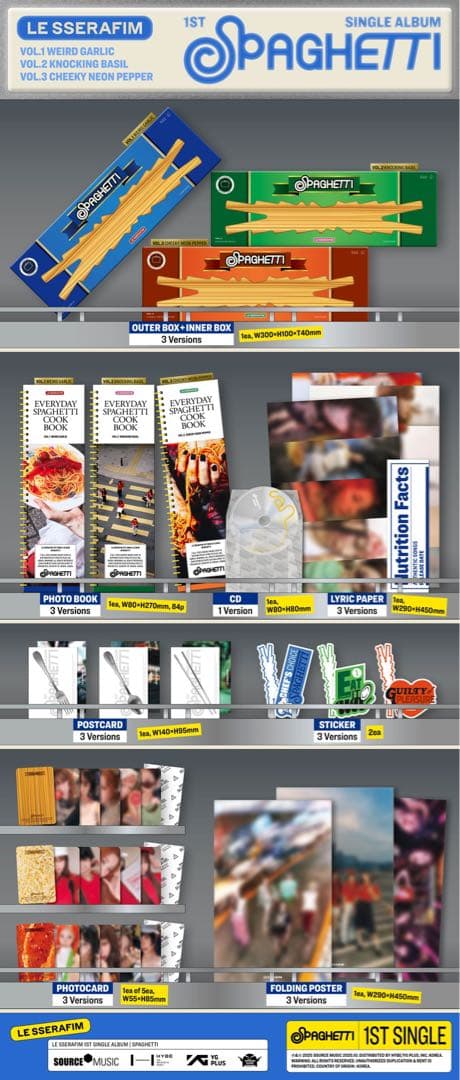 LE SSERAFIM SPAGHETTI 3形態セット×2 新品未開封