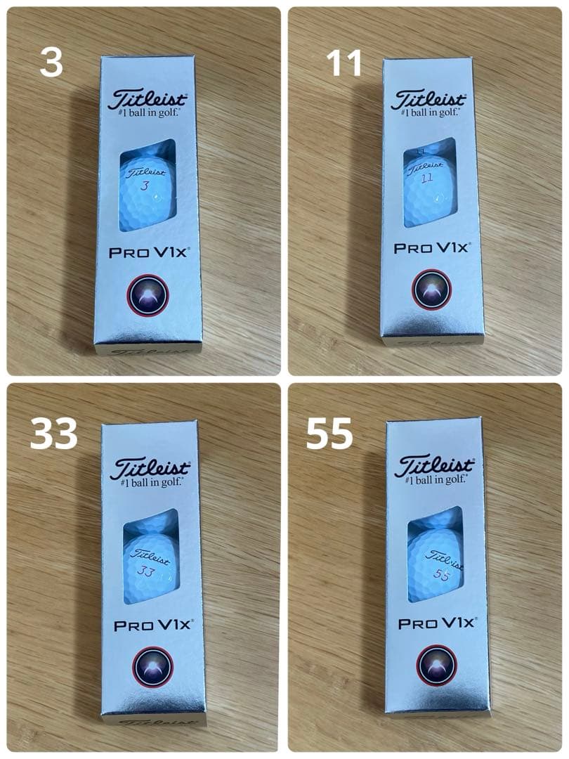 【新品】Titleist PRO V1X 4スリーブ(12個) 1ダース+1個