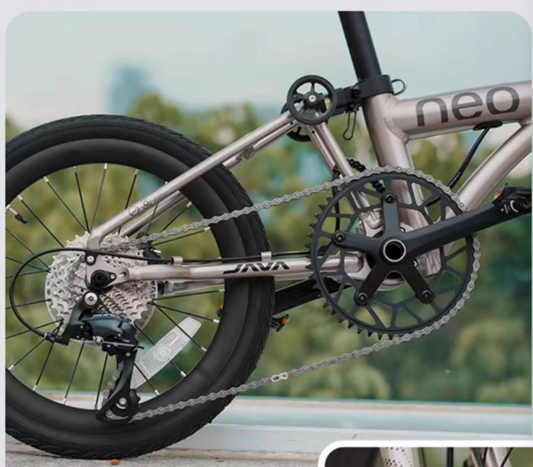 【新品】JAVA NEO 16インチ 349折りたたみ自転車 9速 油圧ディスク