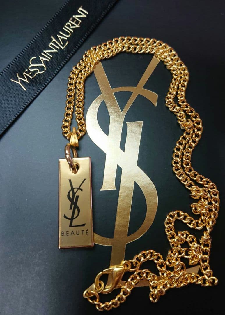 【正規 未使用】YVES SAINT LAURENT金色/3㎜ネックレスチェーン