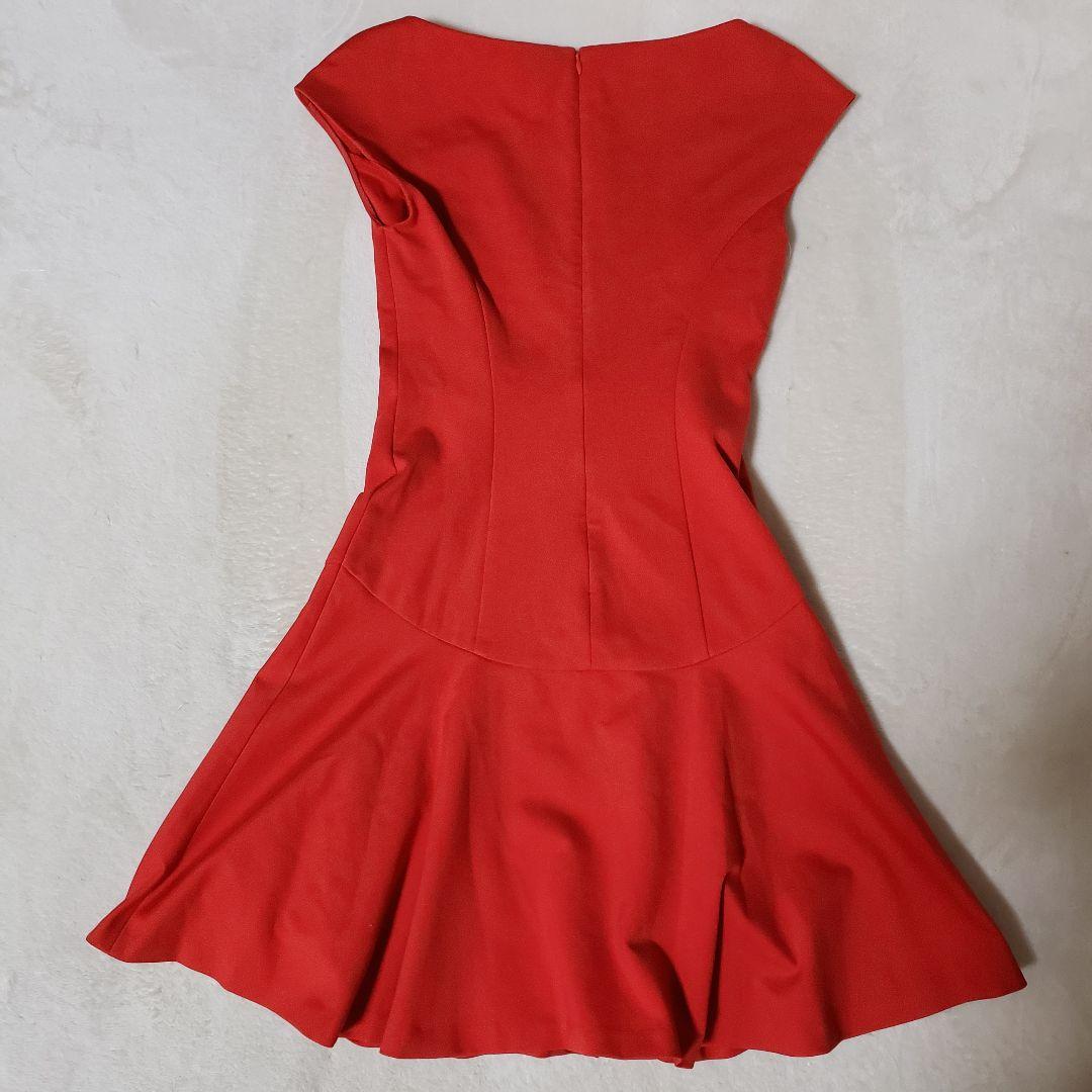 新品Diane von Furstenberg 赤 ノースリーブ ワンピース