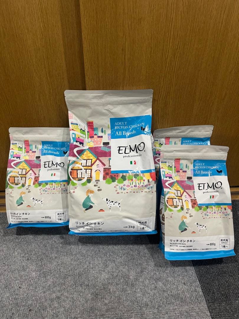 ELMO リッチインチキン ドッグフード 800g×3 3kg×1計5.4キロ
