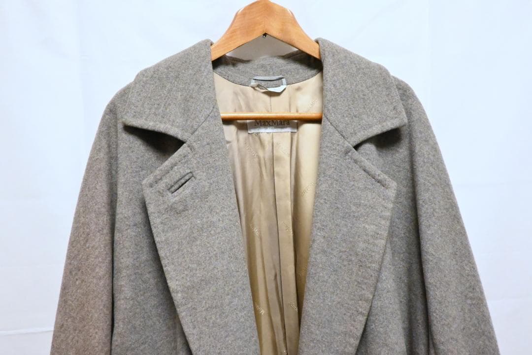 Max Mara ロングコート カシミア100％ グレー 42サイズ