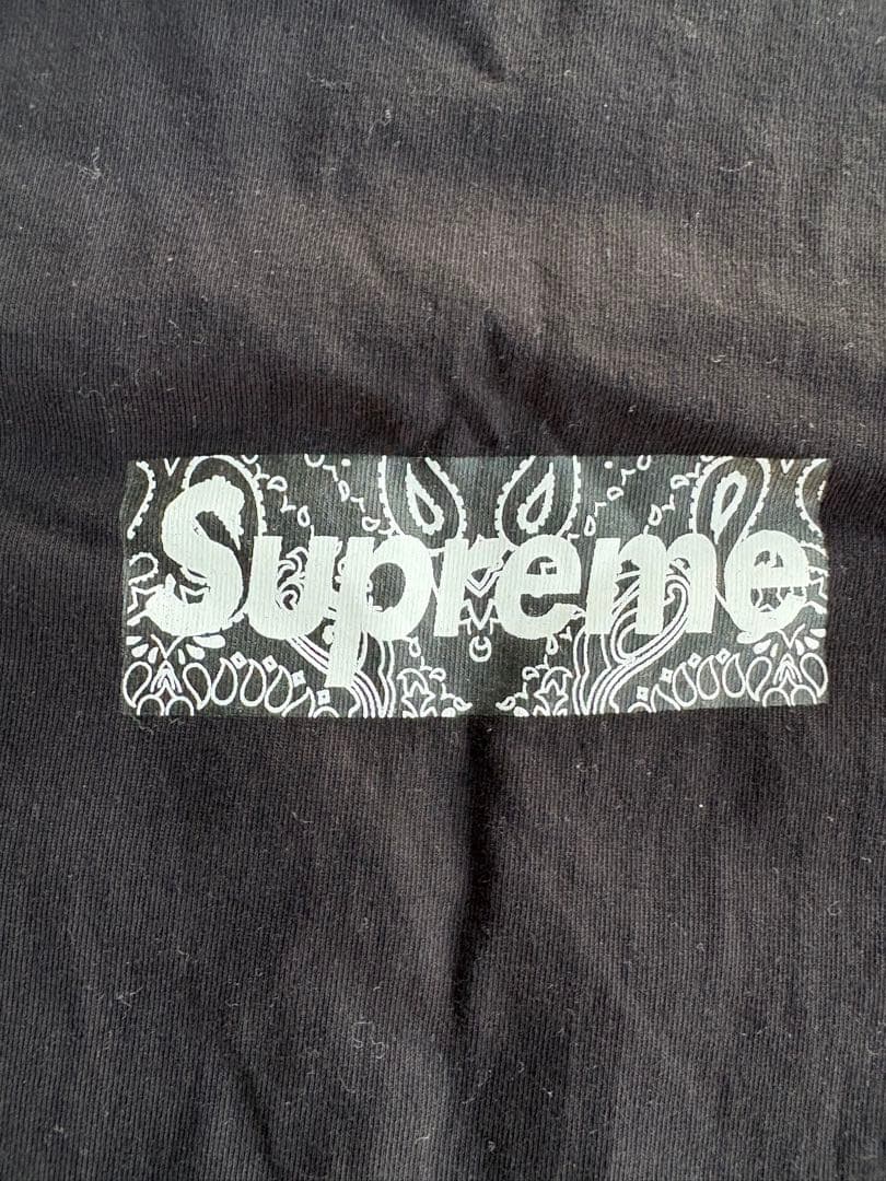 Supreme バンダナ柄ロゴ Tシャツ XL