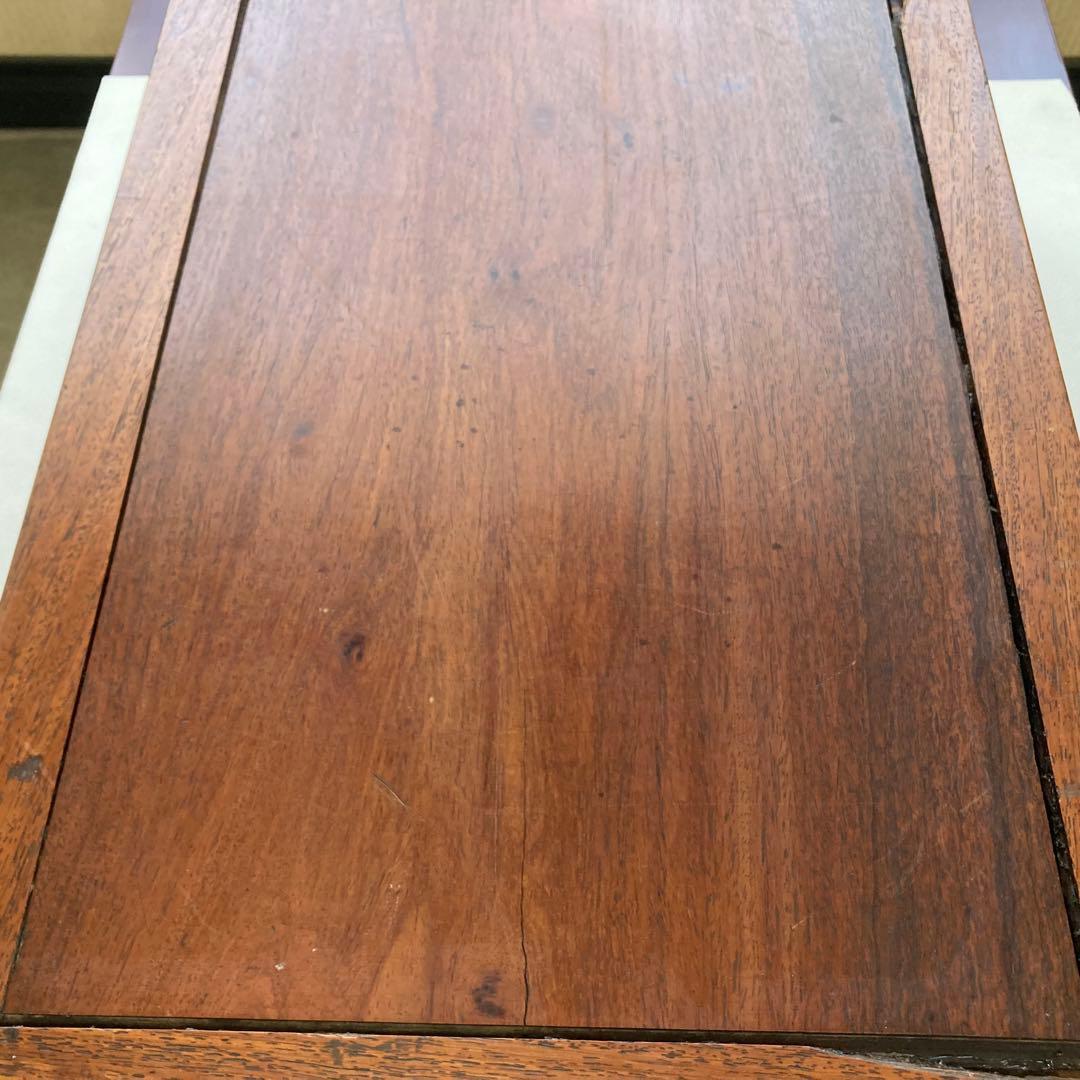 古い花台 置物台 飾り台 展示 花瓶 香炉 長方形 高め 木製 骨董品 レトロ