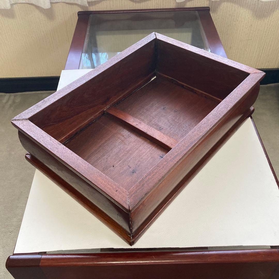 古い花台 置物台 飾り台 展示 花瓶 香炉 長方形 高め 木製 骨董品 レトロ
