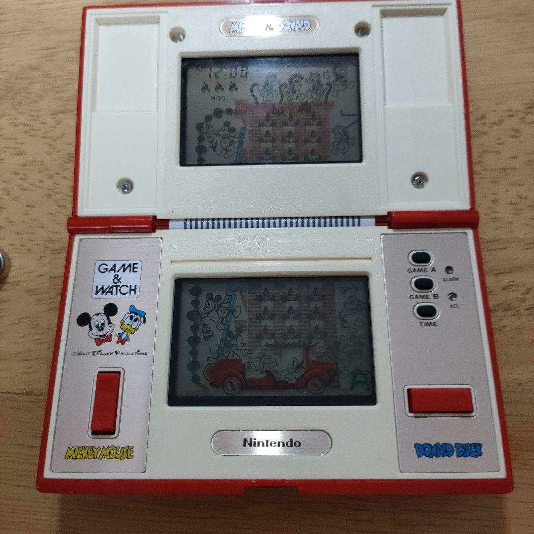 ゲームアンドウォッチミッキーアンドドナルド説明書付きメンテナンス済み任天堂