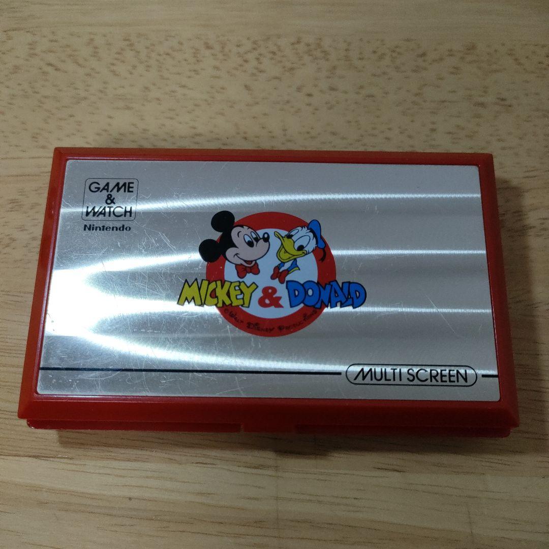 ゲームアンドウォッチミッキーアンドドナルド説明書付きメンテナンス済み任天堂