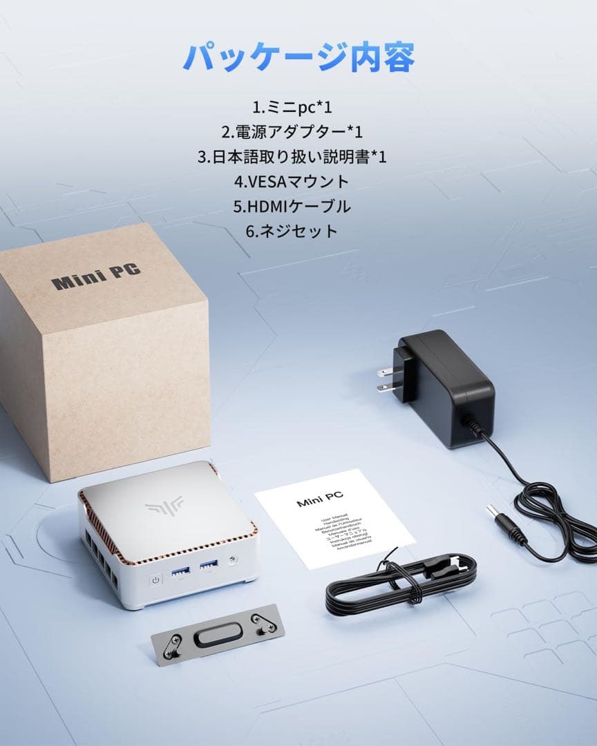 Mini PC NiPoGi ミニpc N95 16GB+512GB SSD