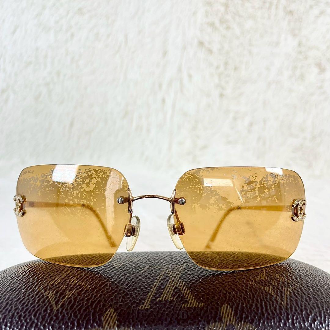 CHANEL　サングラス　4017-D　オレンジレンズ　ゴールドフレーム
