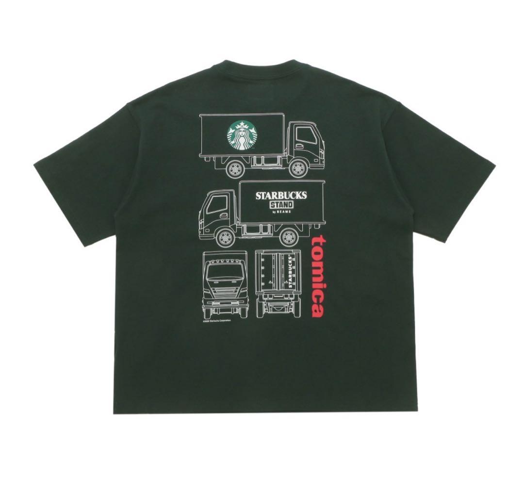 STARBUCKS STAND by BEAMS トミカTシャツ Mグリーン