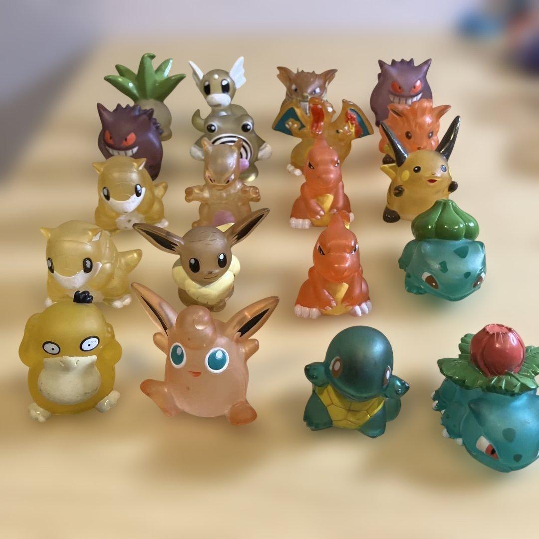 ポケモン　初期 指人形・フィギュア・ソフビ 90体　クリア　まとめ