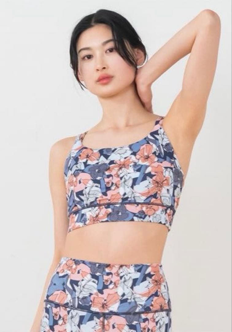 ★美品‼︎ SUKALA ミックスフラワーセパレートタンクトップ＆プリントレギンス