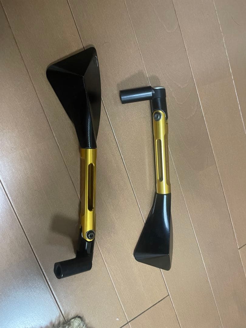 リゾマ　rizoma バイク用ミラー ゴールド ブラック 左右セット