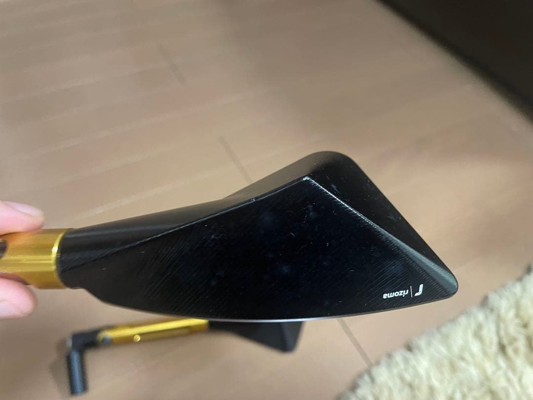 リゾマ　rizoma バイク用ミラー ゴールド ブラック 左右セット
