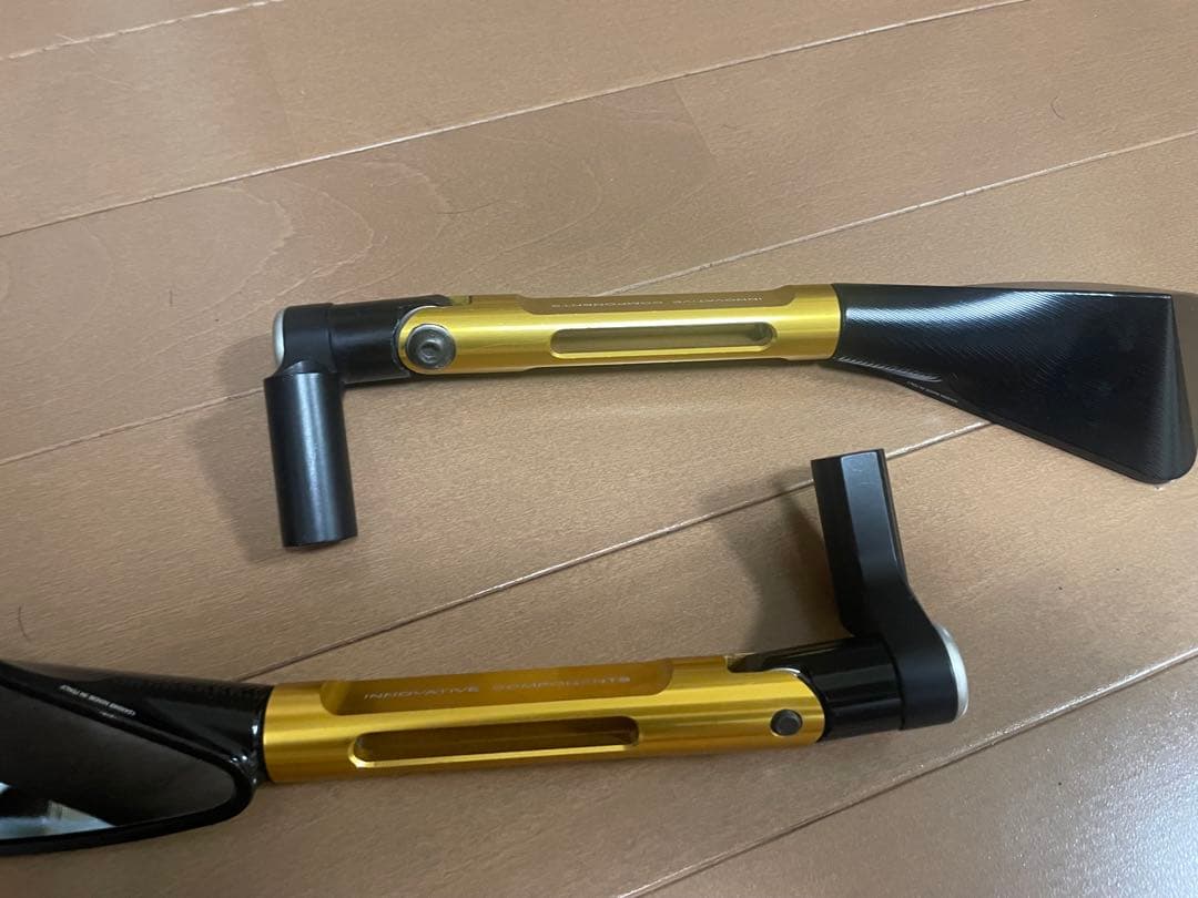 リゾマ　rizoma バイク用ミラー ゴールド ブラック 左右セット