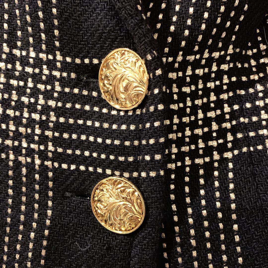BALLY ヴィンテージジャケット　イタリー製　肩パッド入り　金ボタン　バブリー