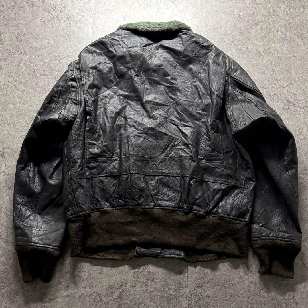 【90s vintage】フライトジャケット　L G-1 本革 短丈　USA 黒
