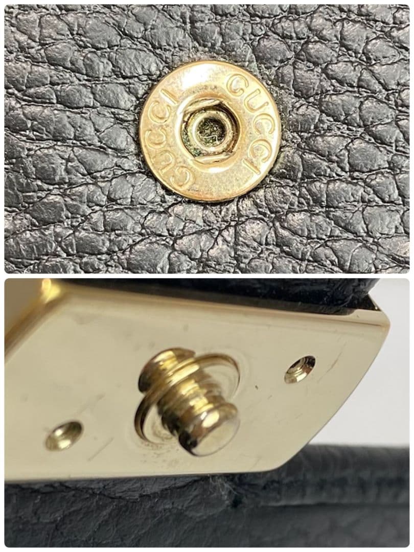 ✨️美品✨️GUCCI 二つ折り財布 ダブルホック インターロッキング