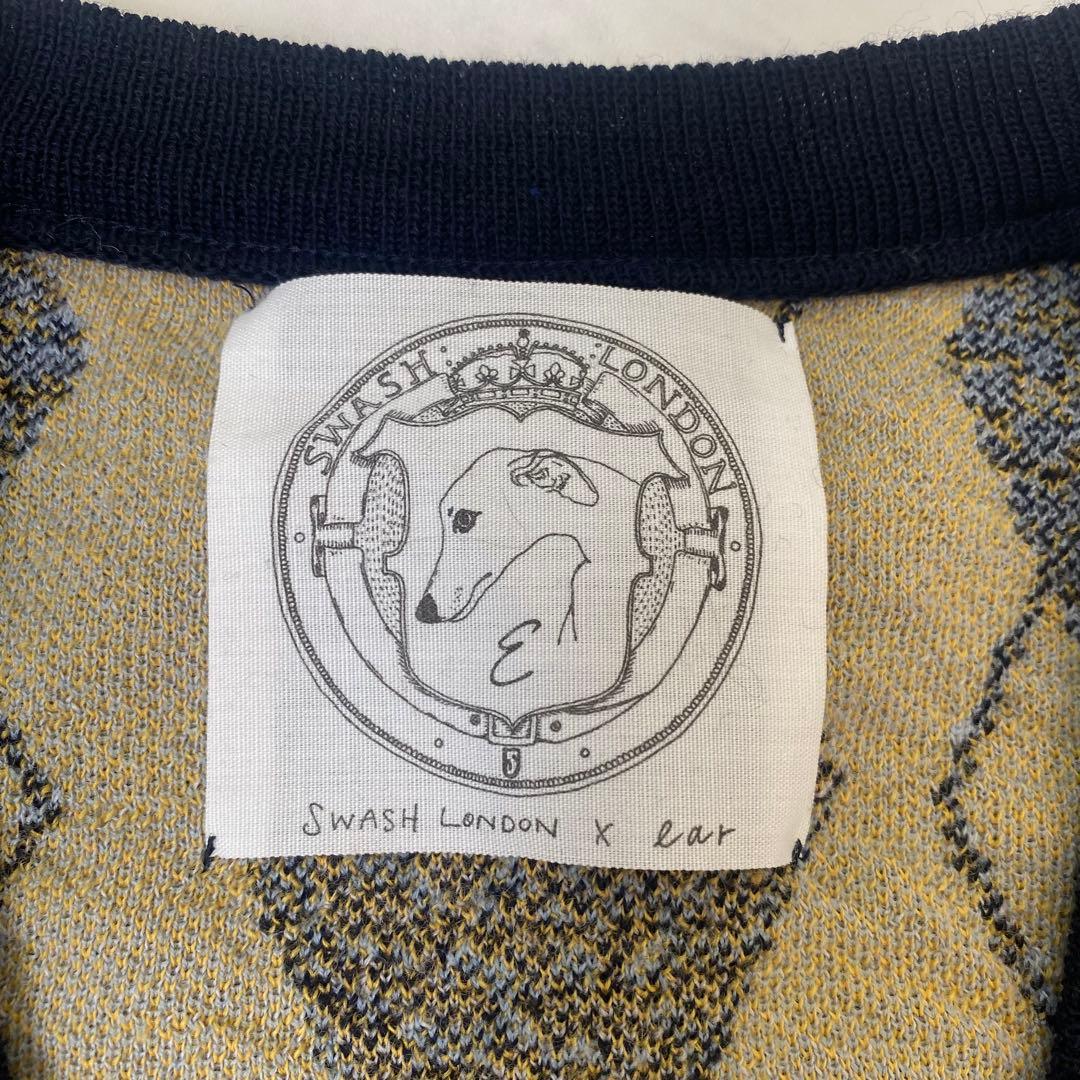 SWASH LONDON スウォッシュロンドン　アーガイル　カーディガン　ウール