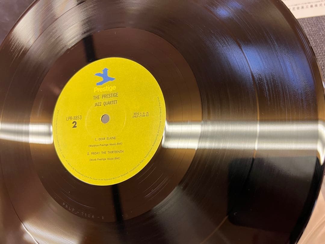 LP プレスティッジ・ジャズ・カルテット LPR-8853 JAZZレコード