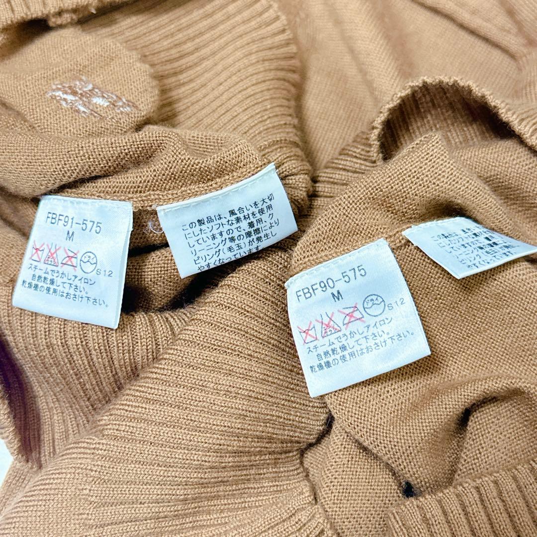 BURBERRY アンサンブル キャメル 長袖カーディガン 半袖ニット 2点 M