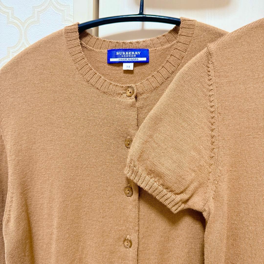 BURBERRY アンサンブル キャメル 長袖カーディガン 半袖ニット 2点 M