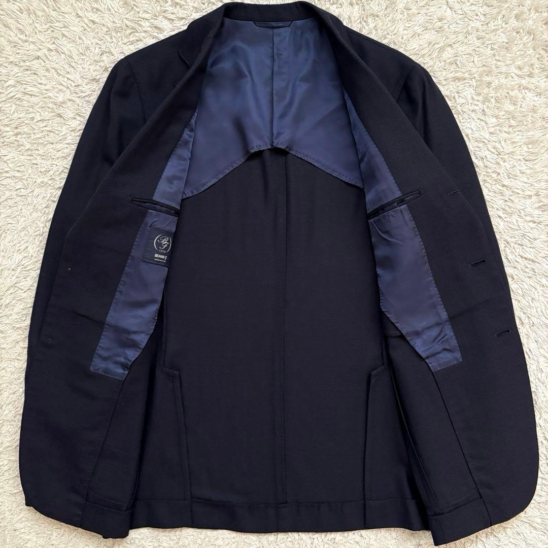 ★ホップサック★ BEAMS F テーラード ジャケット 日本製 紺 Lサイズ