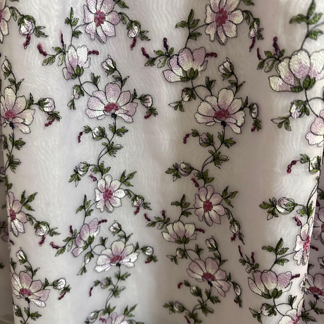 TOCCA 薄紫 花柄刺繍 ノースリーブワンピース サイズ0