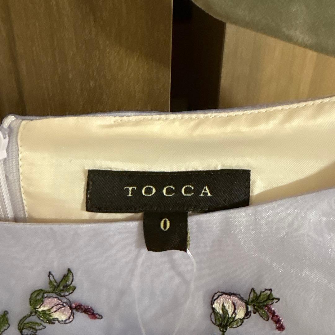 TOCCA 薄紫 花柄刺繍 ノースリーブワンピース サイズ0
