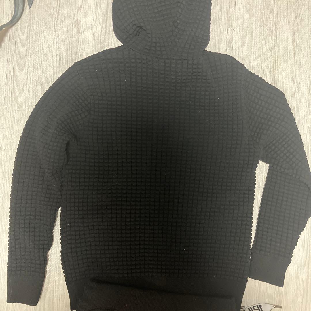 POLY WAFFLE HOODIE / スピンドルロゴ ワッフルパーカー