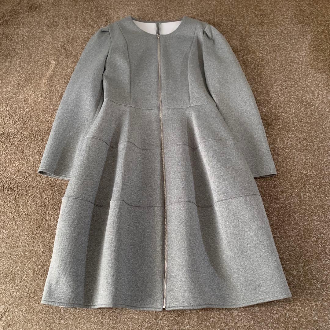新品未使用　Rene ルネ ストレッチコートワンピース グレー 36