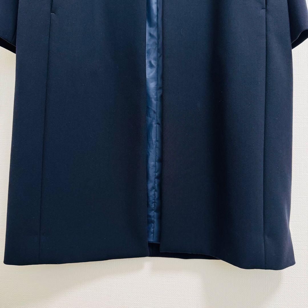 最終値下げ‼️極美品✨卒業式入学式スーツ上着用 ノーカラーコート 春物 薄手