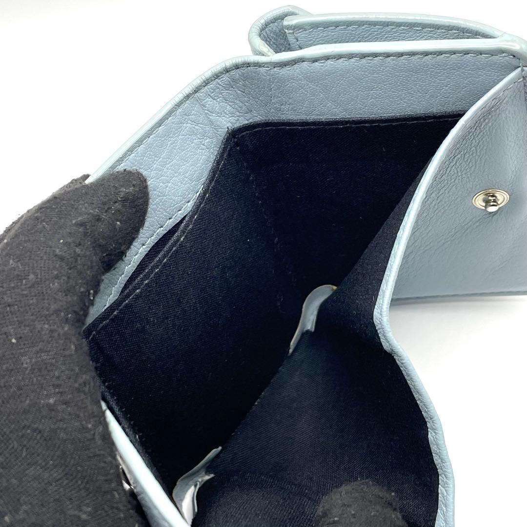 ✨極美品✨BALENCIAGA ペーパーミニウォレット 三つ折財布 カーフレザー