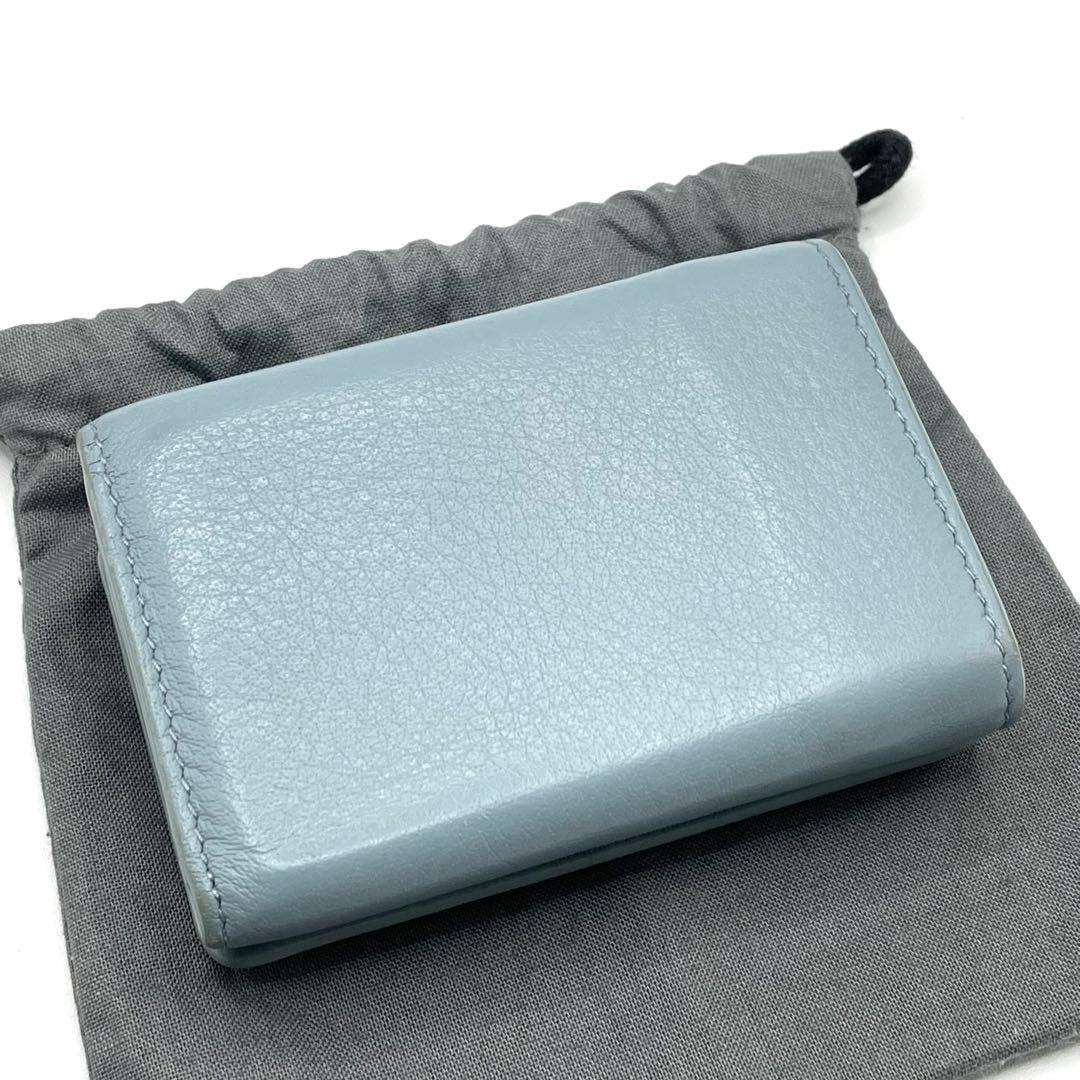 ✨極美品✨BALENCIAGA ペーパーミニウォレット 三つ折財布 カーフレザー