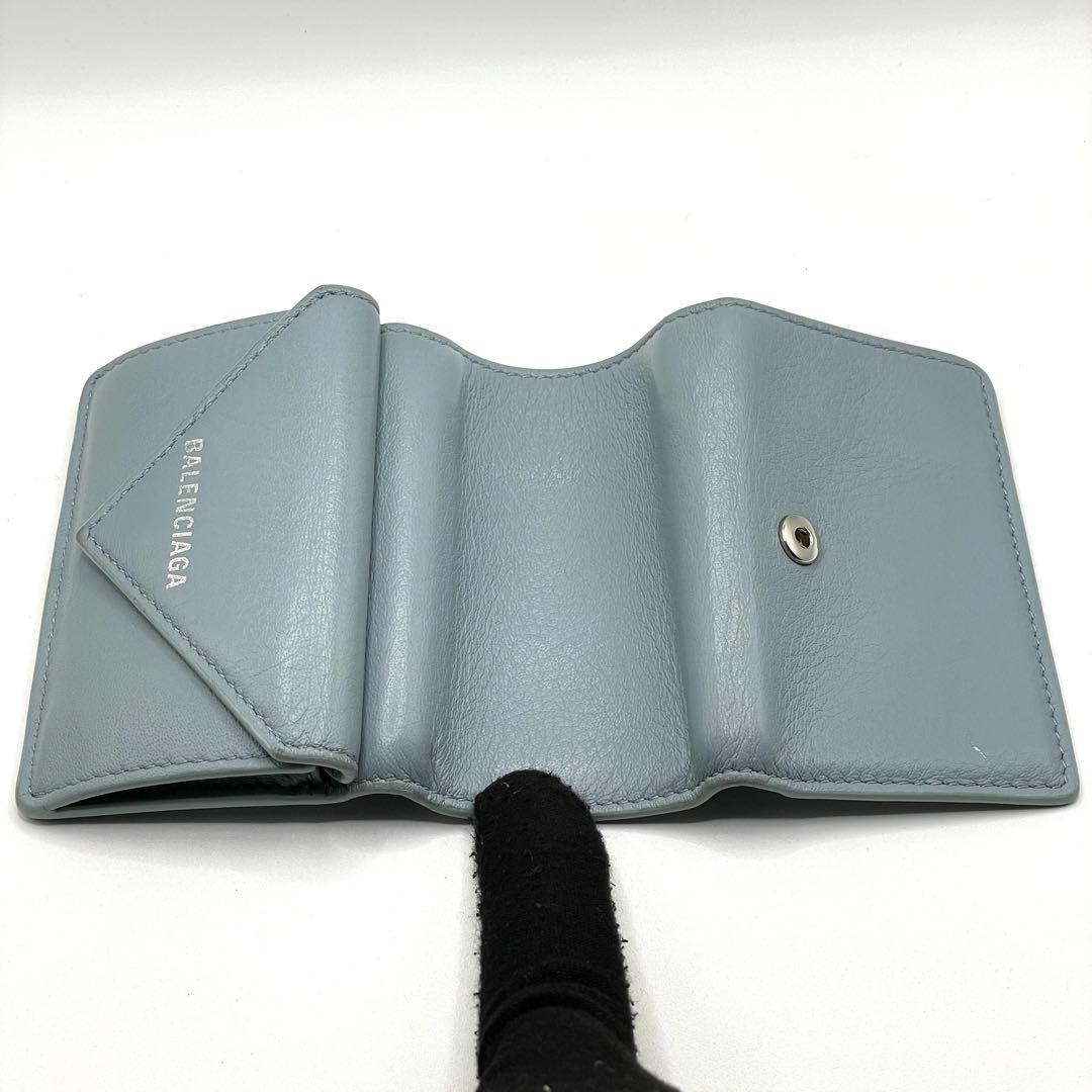 ✨極美品✨BALENCIAGA ペーパーミニウォレット 三つ折財布 カーフレザー
