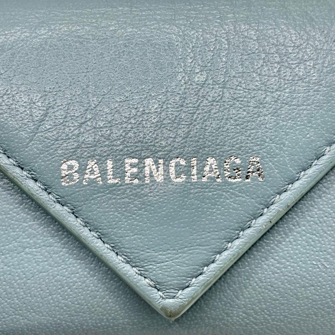 ✨極美品✨BALENCIAGA ペーパーミニウォレット 三つ折財布 カーフレザー