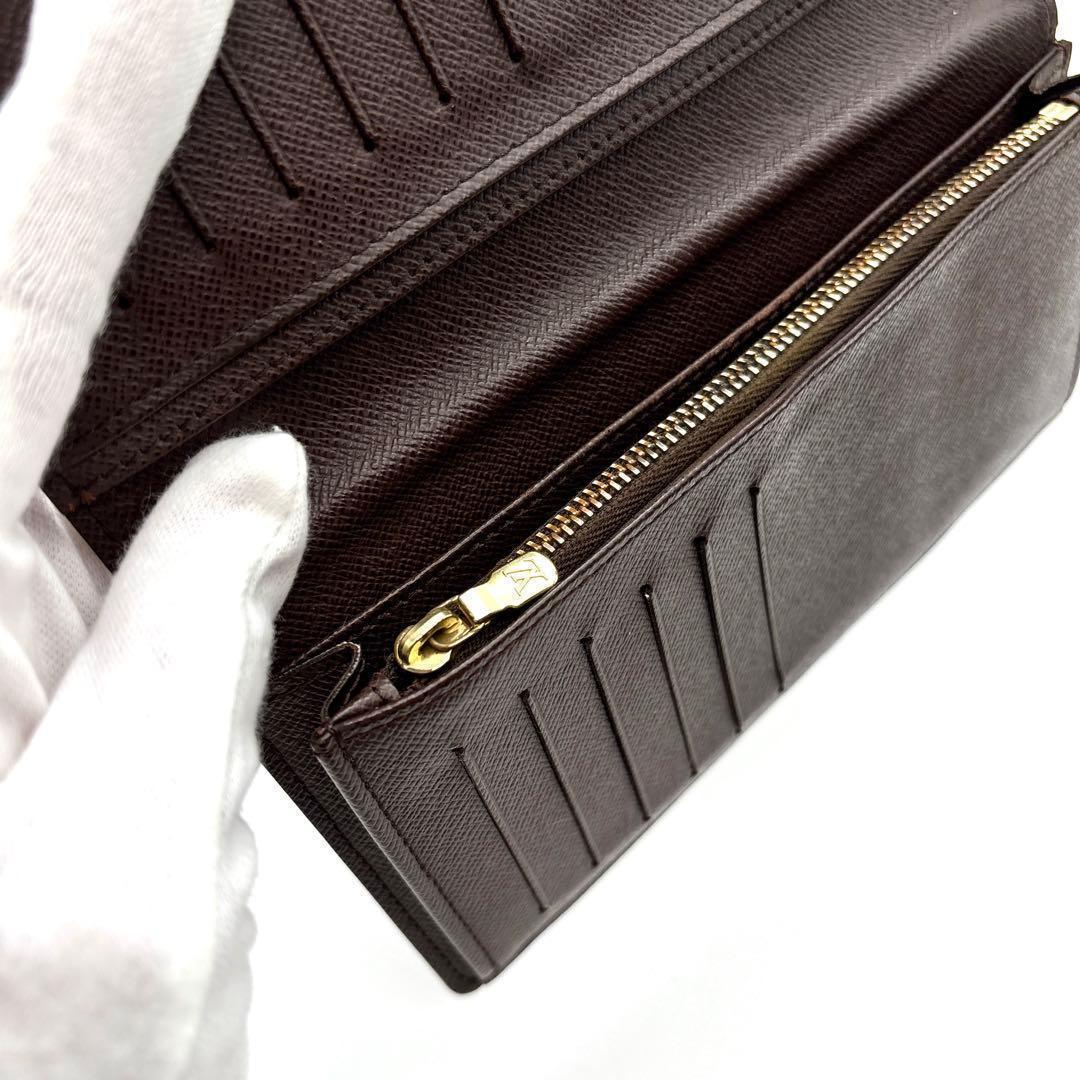超美品:ルイヴィトン ダミエ エベヌ ポルトフォイユ ブラザ 財布 長財布!