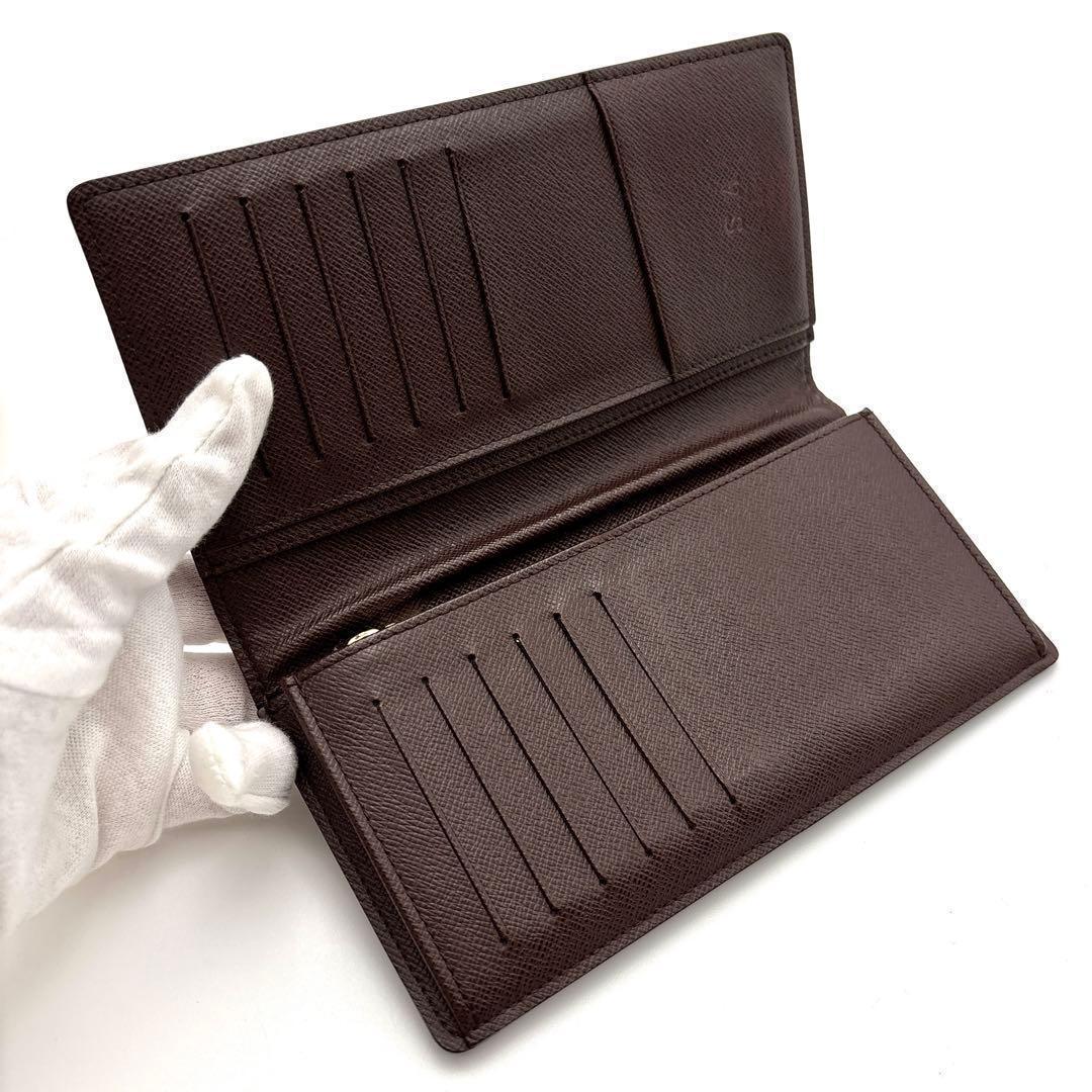 超美品:ルイヴィトン ダミエ エベヌ ポルトフォイユ ブラザ 財布 長財布!