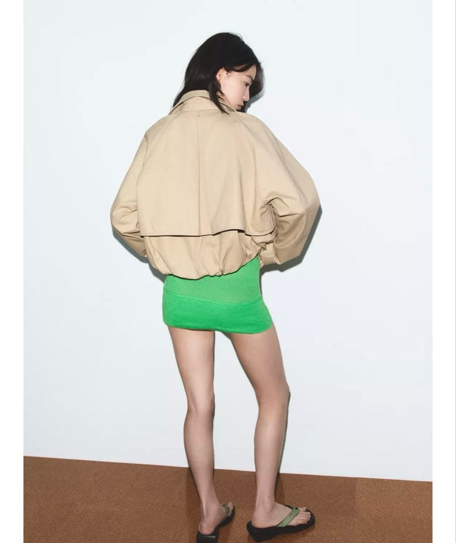 r*✩様 タグ付き新品★ZARAのショートバルーントレンチコート★Mサイズ★コム